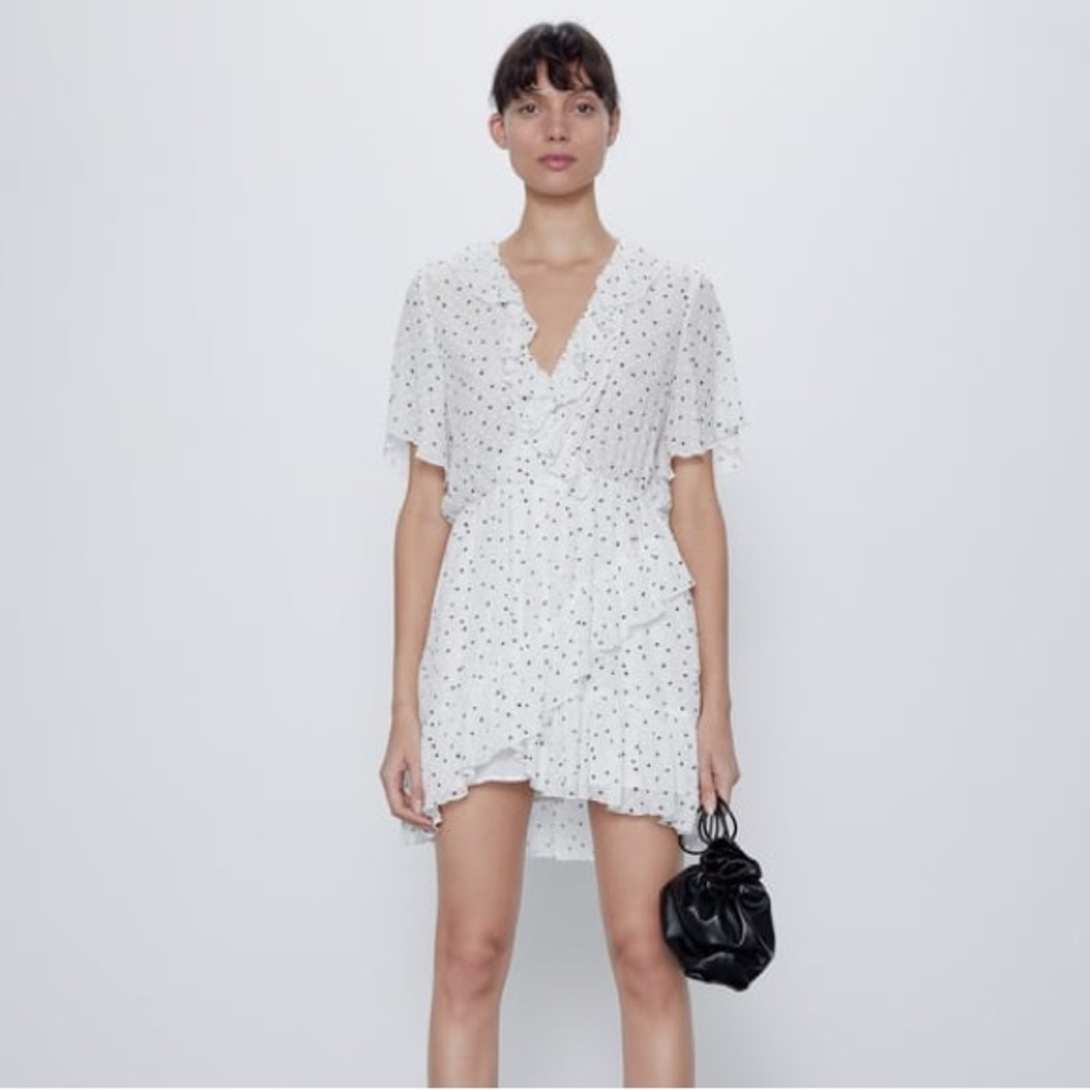 NWT Zara White Polkadot Romper